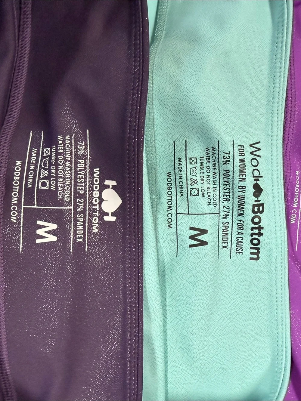 3-Pack Athletic Shorts WODBOTTOM - Aqua, Purple & Plum
